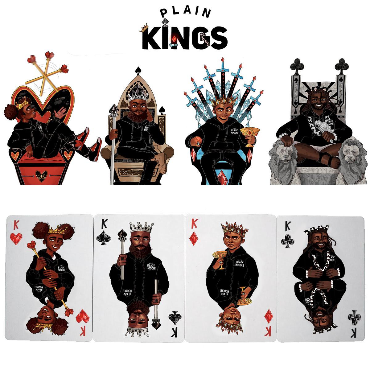 Plain™ Decks - Playing Cards with Black Royalty! – The Plain Shop