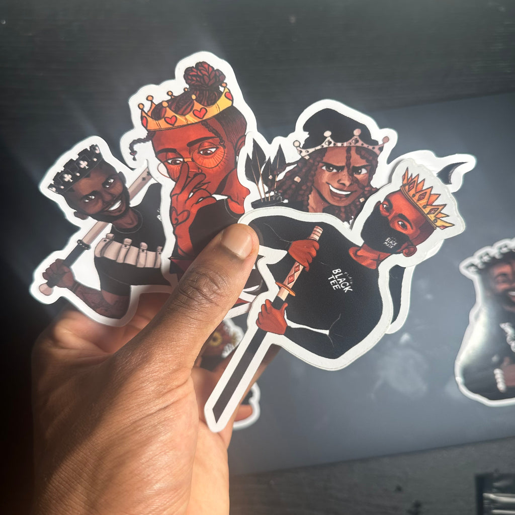 Plain Black Jacks Stickers