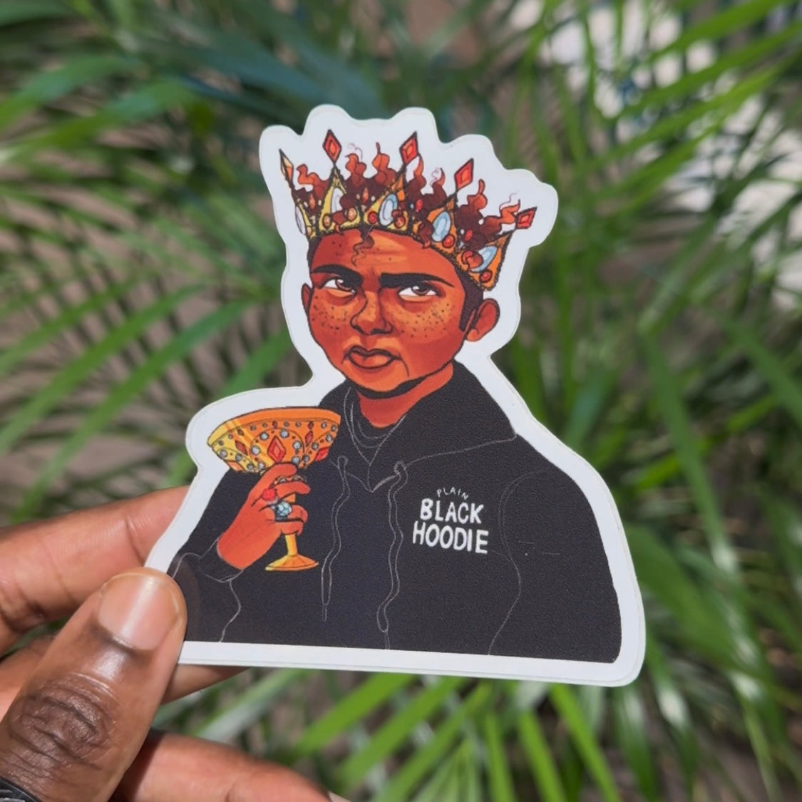 Plain Black Kings Stickers