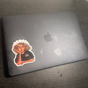 Plain Black Queens Stickers