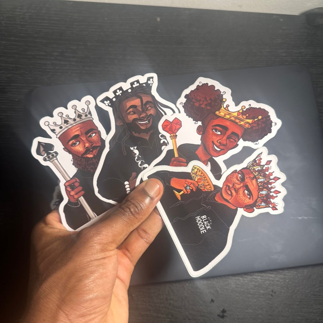Plain Black Kings Stickers