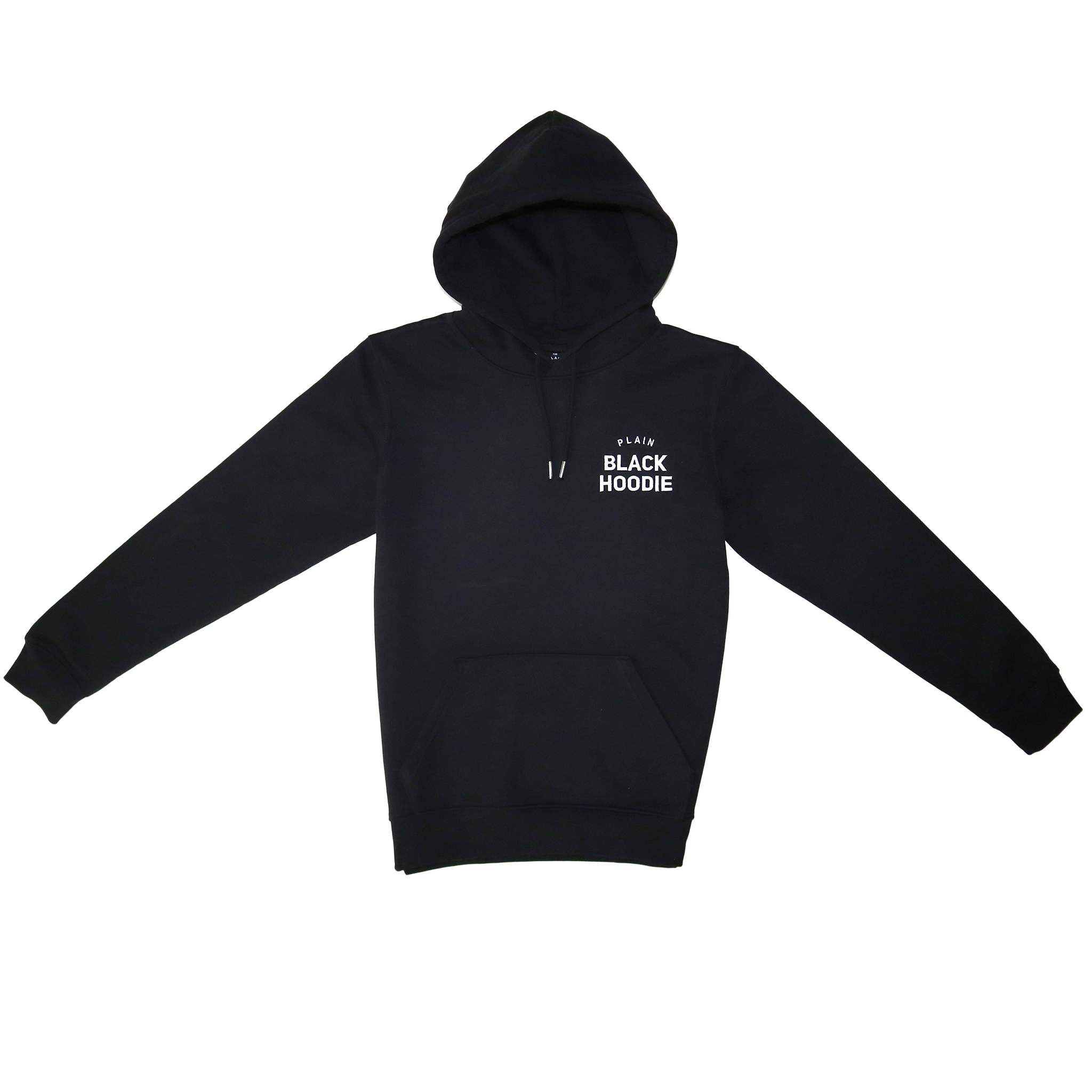 Plain Black Hoodie Tracksuit Sustainable Streetwear The Plain Shop