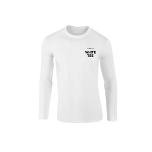 plain white tee, plain apparel, long sleeve white t-shirt, streetwear, plain apparel, the plain shop, it is what it is, 100% cotton