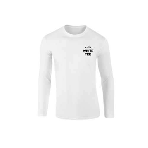 Plain White Tee Long Sleeve