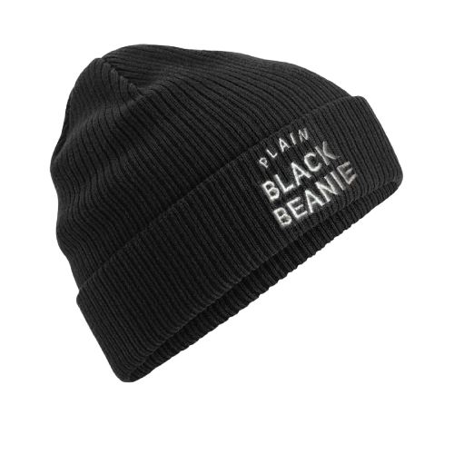 plain black beanie, beanie, organic beanie, 100% organic cotton, ribbed beanie, it is what it is