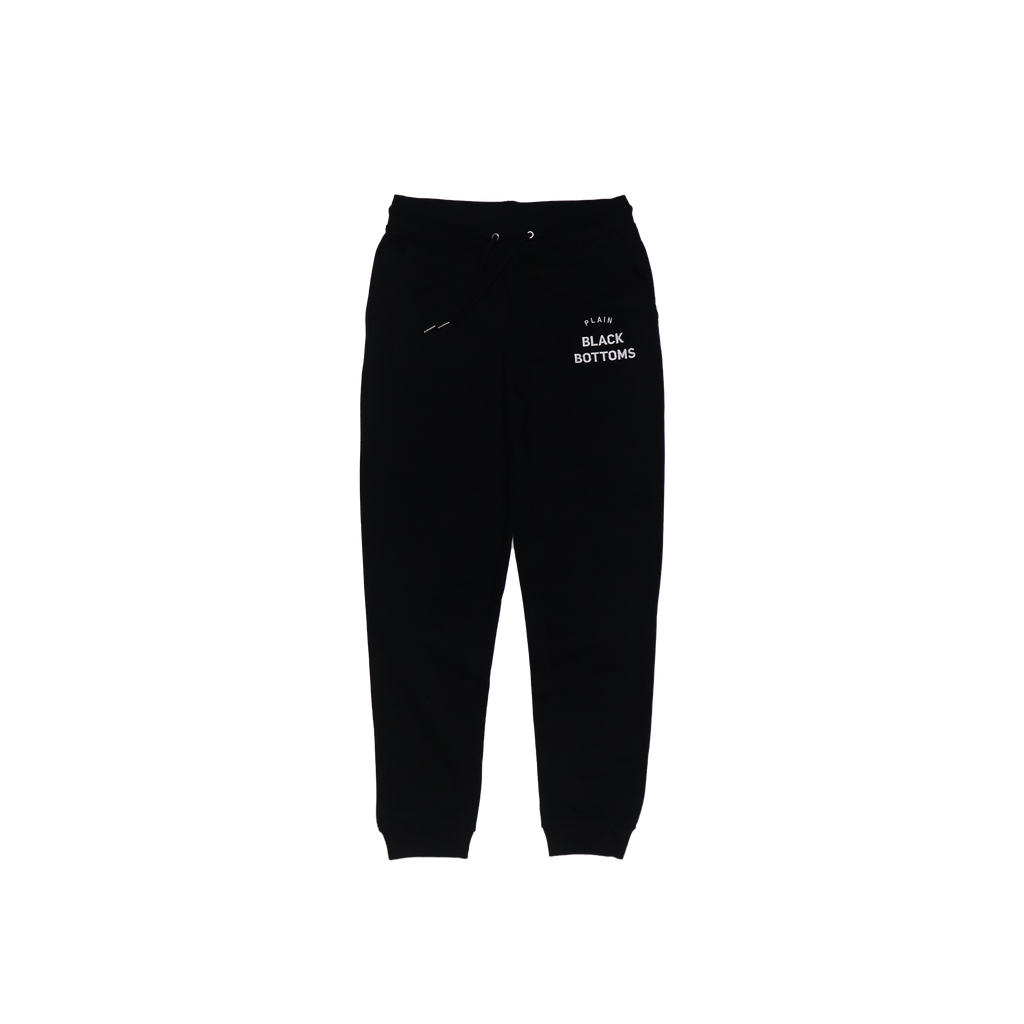 plain black bottoms, sustainable streetwear, organic cotton, recycled polyester