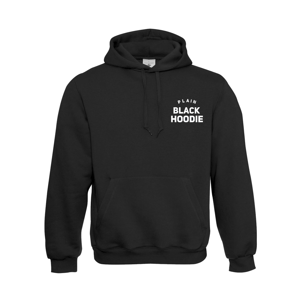 plain black hoodie, plain apparel, black hoodie, streetwear, plain apparel, the plain shop, unisex hoodie