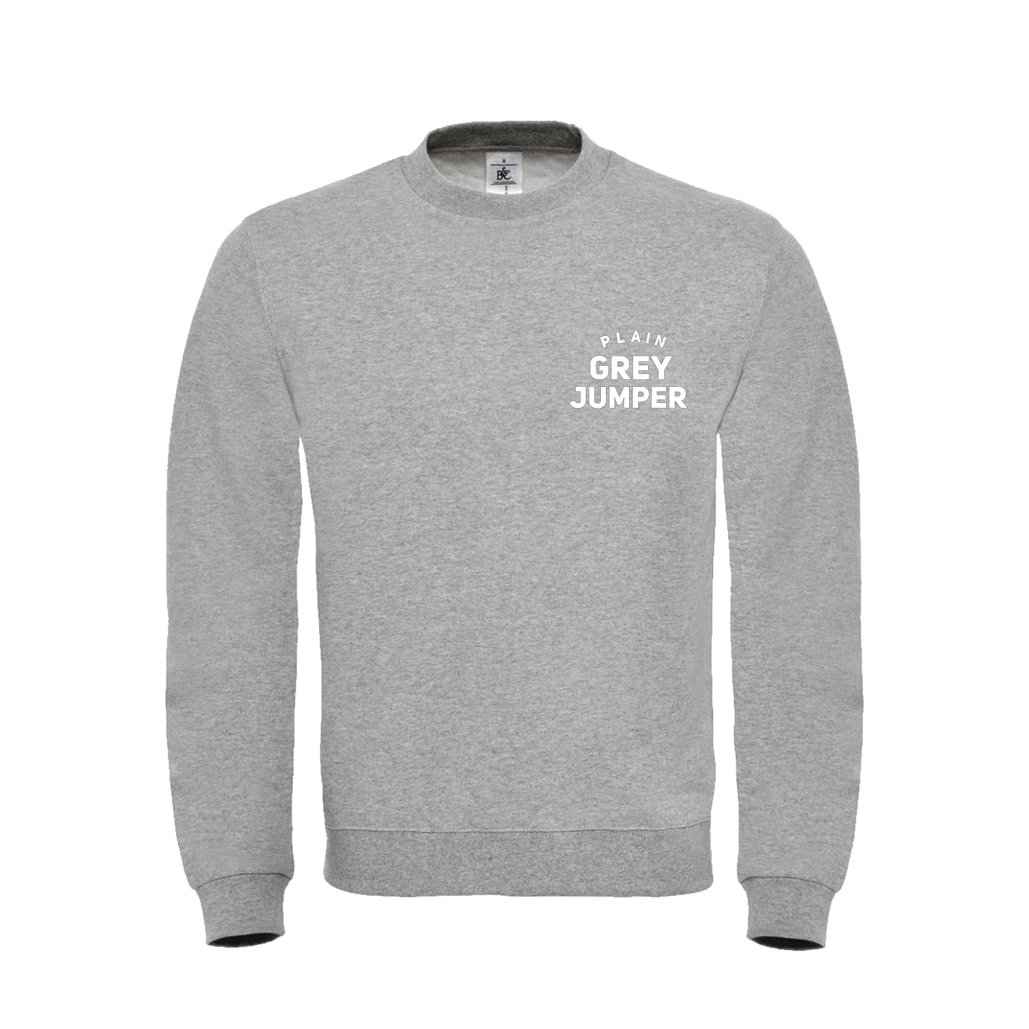 plain grey jumper, plain apparel, grey jumper, streetwear, plain apparel, the plain shop, pre-brushed jumper, crewneck sweatshirt
