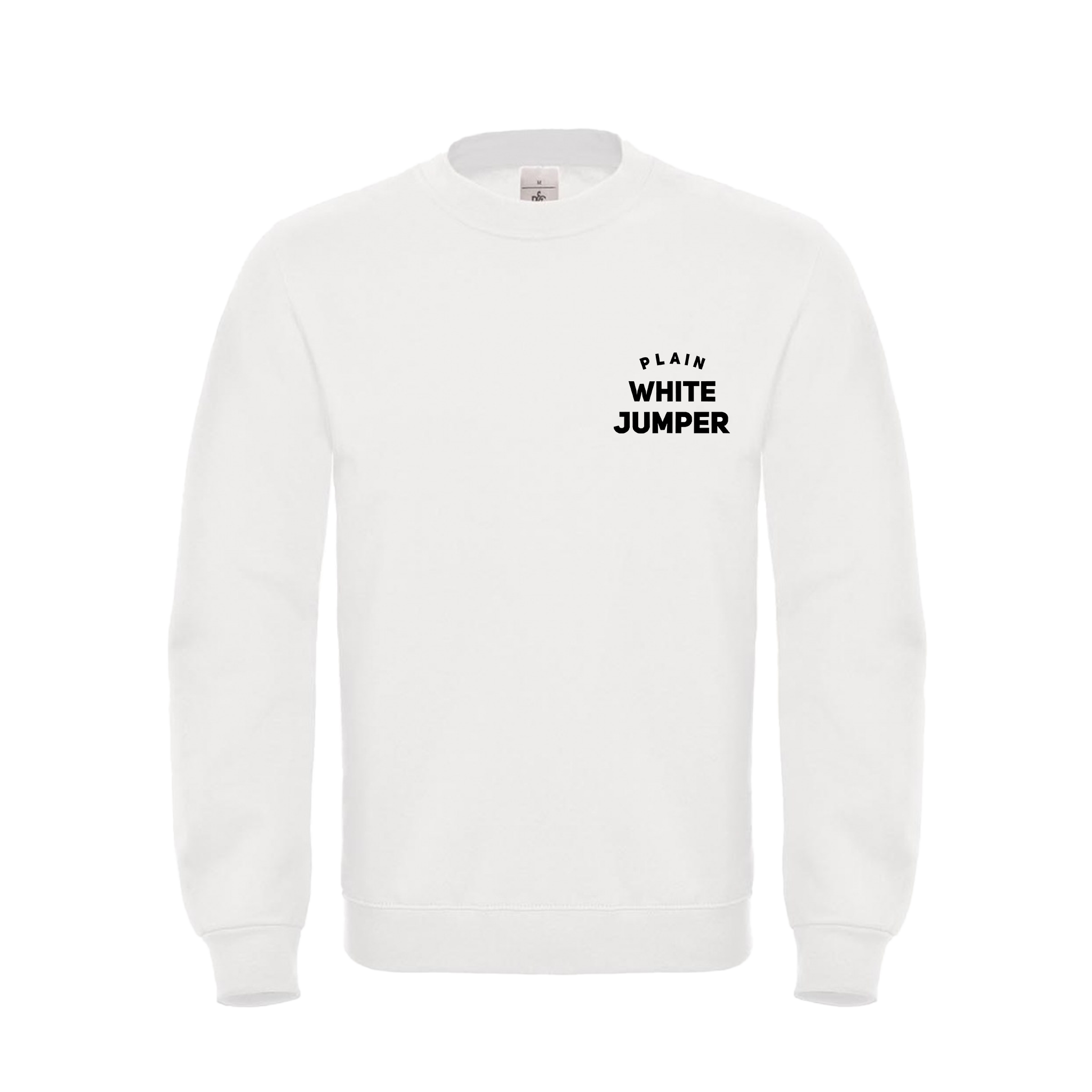 Plain white jumper discount