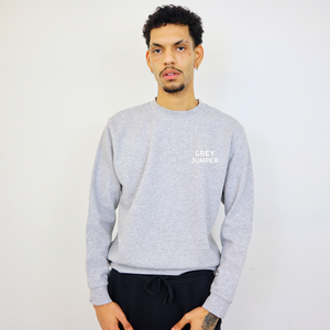 plain grey jumper, plain apparel, grey jumper, streetwear, plain apparel, the plain shop, pre-brushed jumper, crewneck sweatshirt