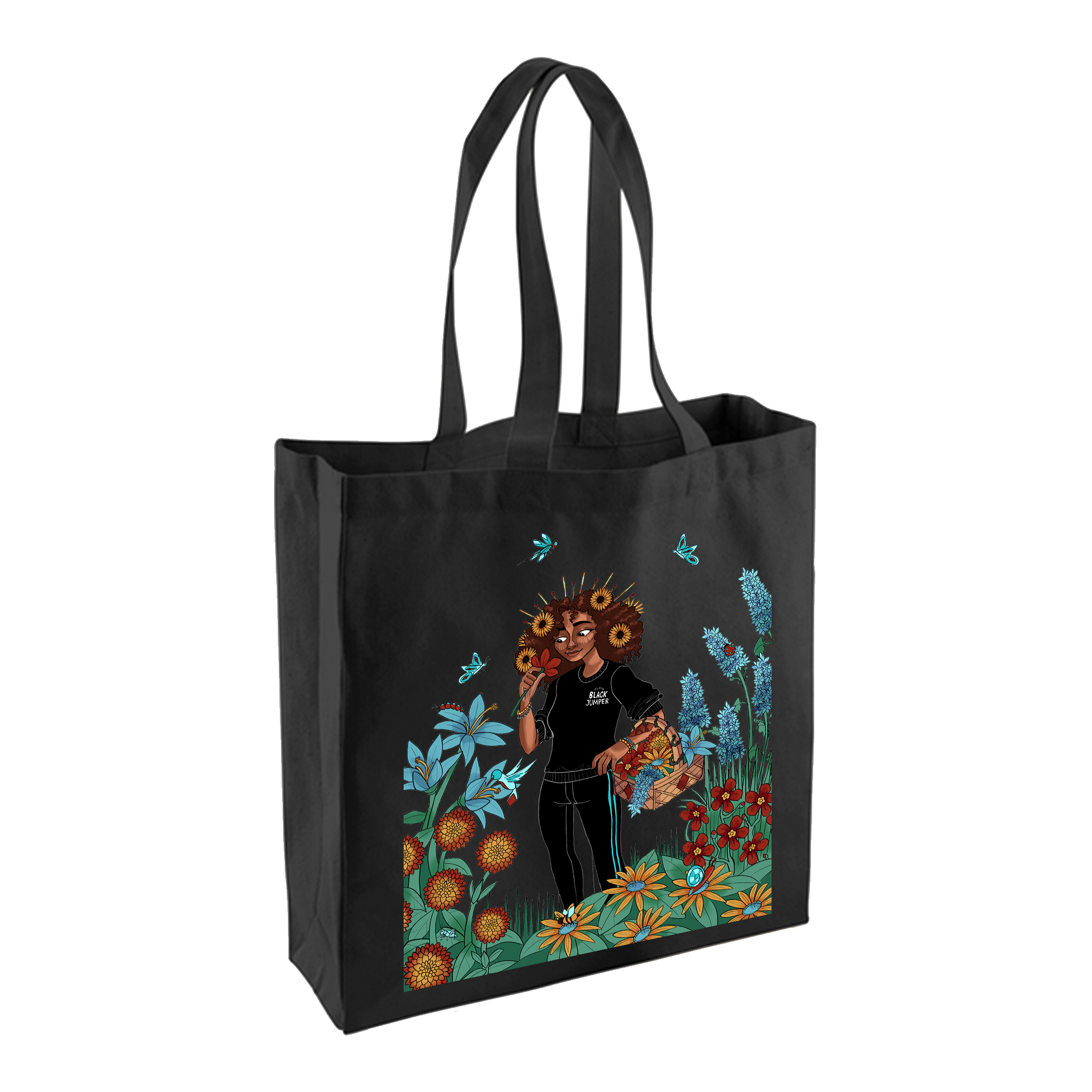 Plain black tote sales