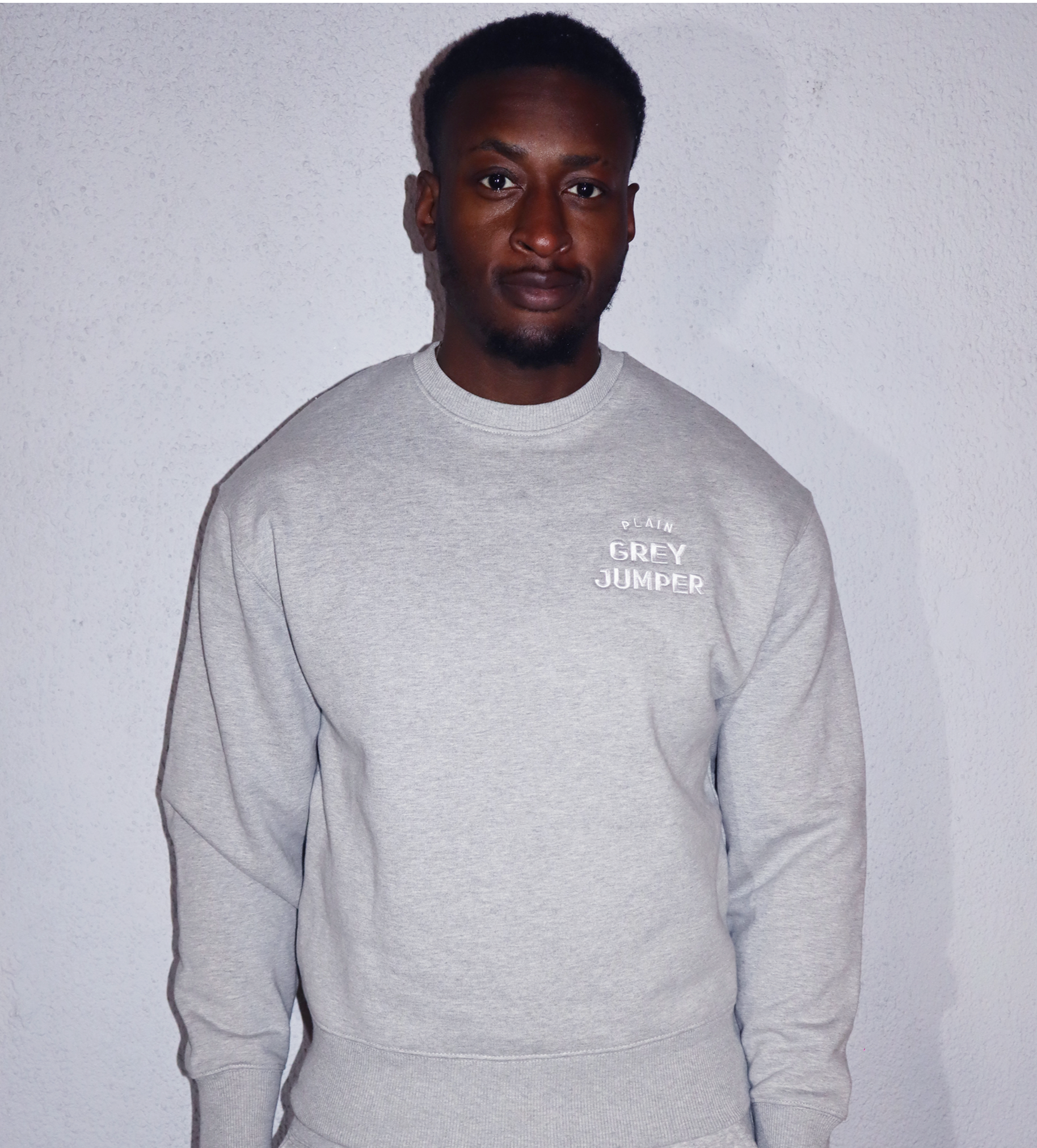 Plain Grey Jumper Tracksuit Sustainable Streetwear The