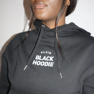 plain black hoodie, plain apparel, black hoodie, streetwear, plain apparel, the plain shop, unisex hoodie, organic cotton