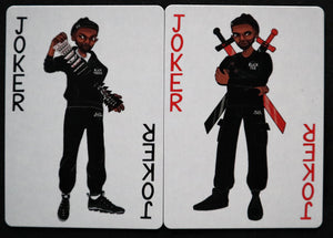 plain decks, plain black cards, black people on playing cards, bespoke playing cards, high quality playing cards, it is what it is, the plain shop, red joker, black joker, jokers